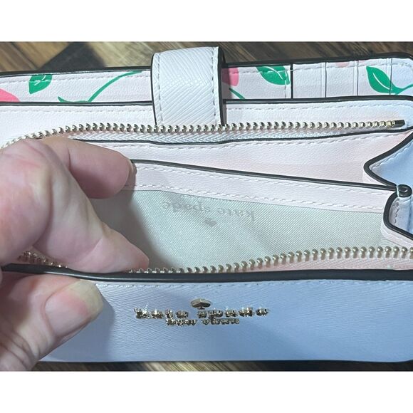 Kate Spade Madison Strawberry Garden Medium Compact Bifold Wallet - Picture 6 of 8